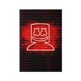Обложка для паспорта матовая кожа с принтом MARSHMELLO в Санкт-Петербурге, натуральная матовая кожа | размер 19,3 х 13,7 см; прозрачные пластиковые крепления | fortnite | marshmallo | marshmallow | marshmello | marshmellow | маршмелло | маршмеллоу | розы | фортнайт