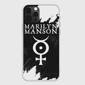 Чехол для iPhone 12 Pro с принтом MARILYN MANSON / М. МЭНСОН в Санкт-Петербурге, силикон | область печати: задняя сторона чехла, без боковых панелей | logo | manson | marilyn | music | rock | группа | лого | логотип | логотипы | менсон | мерилин | мерлин | музыка | мэнсон | мэрилин | рок | символ