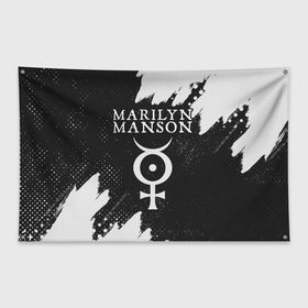 Флаг-баннер с принтом MARILYN MANSON / М. МЭНСОН в Санкт-Петербурге, 100% полиэстер | размер 67 х 109 см, плотность ткани — 95 г/м2; по краям флага есть четыре люверса для крепления | logo | manson | marilyn | music | rock | группа | лого | логотип | логотипы | менсон | мерилин | мерлин | музыка | мэнсон | мэрилин | рок | символ