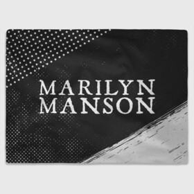 Плед 3D с принтом MARILYN MANSON / М. МЭНСОН в Санкт-Петербурге, 100% полиэстер | закругленные углы, все края обработаны. Ткань не мнется и не растягивается | logo | manson | marilyn | music | rock | группа | лого | логотип | логотипы | менсон | мерилин | мерлин | музыка | мэнсон | мэрилин | рок | символ