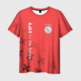 Мужская футболка 3D с принтом Ajax Amsterdam в Санкт-Петербурге, 100% полиэфир | прямой крой, круглый вырез горловины, длина до линии бедер | ajax | fc ajax | аякс | фк аякс | футбол