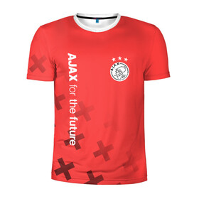 Мужская футболка 3D спортивная с принтом Ajax Amsterdam в Санкт-Петербурге, 100% полиэстер с улучшенными характеристиками | приталенный силуэт, круглая горловина, широкие плечи, сужается к линии бедра | ajax | fc ajax | аякс | фк аякс | футбол
