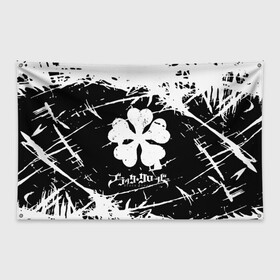 Флаг-баннер с принтом Черный клевер в Санкт-Петербурге, 100% полиэстер | размер 67 х 109 см, плотность ткани — 95 г/м2; по краям флага есть четыре люверса для крепления | anime | black clover | аниме | боевик | буракку куро:ба | кино | комедия | магия | мультфильм | фэнтези | черный клевер | японская сёнэн манга