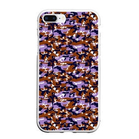 Чехол для iPhone 7Plus/8 Plus матовый с принтом Camouflage for men в Санкт-Петербурге, Силикон | Область печати: задняя сторона чехла, без боковых панелей | boys | military | pattern | абстракция | армия | брызги | военный | войска | волны | краски | маскировка | милитари | мужчинам | небесный | орнамент | паттерн | пацанские | пятна | пятнистый | разноцветные