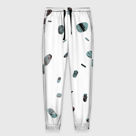 Мужские брюки 3D с принтом Галька в Санкт-Петербурге, 100% полиэстер | манжеты по низу, эластичный пояс регулируется шнурком, по бокам два кармана без застежек, внутренняя часть кармана из мелкой сетки | абстракция | галька | камни | минимализм