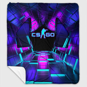 Плед с рукавами с принтом CS GO Neon Cubes в Санкт-Петербурге, 100% полиэстер | Закругленные углы, все края обработаны. Ткань не мнется и не растягивается. Размер 170*145 | beast | counter strike | cs | cs go | csgo | cubes | game | howl | hyper | hyperbeast | logo cs go | neon | аркада | вой | гипер бест | го | игра | компьютерная игра | контр страйк | контра | кс | кс гов | кубы | логотип кс го | неон | оружие 