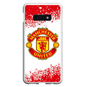 Чехол для Samsung S10E с принтом MANCHESTER UNITED в Санкт-Петербурге, Силикон | Область печати: задняя сторона чехла, без боковых панелей | Тематика изображения на принте: club | footbal | logo | manchester | united | знак | клуб | лого | логотип | логотипы | манчестер | символ | символы | форма | футбол | футбольная | футбольный | юнайтед