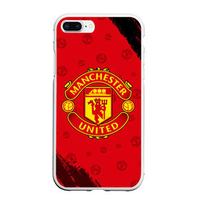 Чехол для iPhone 7Plus/8 Plus матовый с принтом MANCHESTER UNITED в Санкт-Петербурге, Силикон | Область печати: задняя сторона чехла, без боковых панелей | Тематика изображения на принте: club | footbal | logo | manchester | united | знак | клуб | лого | логотип | логотипы | манчестер | символ | символы | форма | футбол | футбольная | футбольный | юнайтед