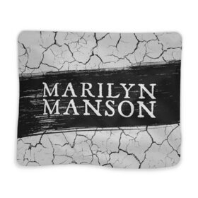 Плед 3D с принтом MARILYN MANSON / М. МЭНСОН в Санкт-Петербурге, 100% полиэстер | закругленные углы, все края обработаны. Ткань не мнется и не растягивается | Тематика изображения на принте: 