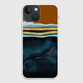Чехол для iPhone 13 mini с принтом Кит в Санкт-Петербурге,  |  | земля | кашалот | луна | медузы | море | морские | океан