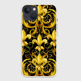 Чехол для iPhone 13 с принтом gold spades в Санкт-Петербурге,  |  | gold | life | versace | vip | абстракция | богатство | в золоте | версаче | версачи | виайпи | вип | золотая | золото | линия | нейтральная | позолоченное | стайл | стиль | текстуры | узоры | шик