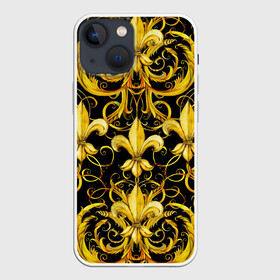 Чехол для iPhone 13 mini с принтом gold spades в Санкт-Петербурге,  |  | gold | life | versace | vip | абстракция | богатство | в золоте | версаче | версачи | виайпи | вип | золотая | золото | линия | нейтральная | позолоченное | стайл | стиль | текстуры | узоры | шик