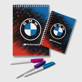 Блокнот с принтом BMW БМВ в Санкт-Петербурге, 100% бумага | 48 листов, плотность листов — 60 г/м2, плотность картонной обложки — 250 г/м2. Листы скреплены удобной пружинной спиралью. Цвет линий — светло-серый
 | Тематика изображения на принте: 2020 | auto | b m w | bmv | bmw | car | logo | moto | performance | power | series | sport | авто | б м в | бмв | игра | игры | иьц | лого | логотип | марка | машина | мото | мотоцикл | павер | перфоманс | серии | серия | символ | спорт