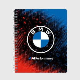 Тетрадь с принтом BMW БМВ в Санкт-Петербурге, 100% бумага | 48 листов, плотность листов — 60 г/м2, плотность картонной обложки — 250 г/м2. Листы скреплены сбоку удобной пружинной спиралью. Уголки страниц и обложки скругленные. Цвет линий — светло-серый
 | Тематика изображения на принте: 2020 | auto | b m w | bmv | bmw | car | logo | moto | performance | power | series | sport | авто | б м в | бмв | игра | игры | иьц | лого | логотип | марка | машина | мото | мотоцикл | павер | перфоманс | серии | серия | символ | спорт