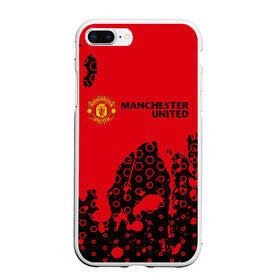 Чехол для iPhone 7Plus/8 Plus матовый с принтом MANCHESTER UNITED в Санкт-Петербурге, Силикон | Область печати: задняя сторона чехла, без боковых панелей | Тематика изображения на принте: 