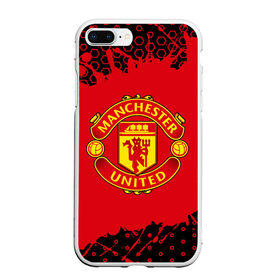 Чехол для iPhone 7Plus/8 Plus матовый с принтом MANCHESTER UNITED в Санкт-Петербурге, Силикон | Область печати: задняя сторона чехла, без боковых панелей | Тематика изображения на принте: 