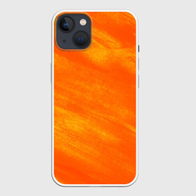 Чехол для iPhone 13 с принтом ОРАНЖЕВАЯ КРАСКА в Санкт-Петербурге,  |  | акварель | брызги | брызги красок | кляксы | краска | мазки | масляная краска | неон | неоновая | подтеки | пятна | разводы | разноцветный