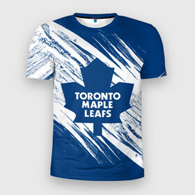 Мужская футболка 3D спортивная с принтом Toronto Maple Leafs,  в Санкт-Петербурге, 100% полиэстер с улучшенными характеристиками | приталенный силуэт, круглая горловина, широкие плечи, сужается к линии бедра | hockey | maple leafs | nhl | toronto | toronto maple leafs | usa | мейпл лифс | нхл | спорт | сша | торонто | торонто мейпл лифс | хоккей | шайба