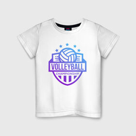Детская футболка хлопок с принтом ВОЛЕЙБОЛ 2 в Санкт-Петербурге, 100% хлопок | круглый вырез горловины, полуприлегающий силуэт, длина до линии бедер | beach | voleybal | volleyball | волебол | волейбол | волейболист | волейболистка | воллейбол | пляжный | я люблю