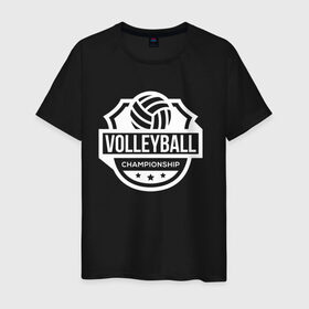 Мужская футболка хлопок с принтом VOLLEYBALL в Санкт-Петербурге, 100% хлопок | прямой крой, круглый вырез горловины, длина до линии бедер, слегка спущенное плечо. | Тематика изображения на принте: beach | voleybal | volleyball | волебол | волейбол | волейболист | волейболистка | воллейбол | пляжный | я люблю