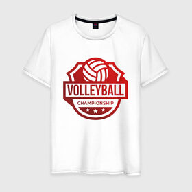 Мужская футболка хлопок с принтом VOLLEYBALL в Санкт-Петербурге, 100% хлопок | прямой крой, круглый вырез горловины, длина до линии бедер, слегка спущенное плечо. | Тематика изображения на принте: beach | voleybal | volleyball | волебол | волейбол | волейболист | волейболистка | воллейбол | пляжный | я люблю