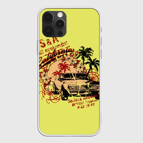 Чехол для iPhone 12 Pro Max с принтом Калифорния в Санкт-Петербурге, Силикон |  | Тематика изображения на принте: калифорния | пальмы | ретро машины | ретро. | тачки с пальмами