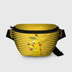 Поясная сумка 3D с принтом Pikachu Pika Pika в Санкт-Петербурге, 100% полиэстер | плотная ткань, ремень с регулируемой длиной, внутри несколько карманов для мелочей, основное отделение и карман с обратной стороны сумки застегиваются на молнию | pika | pikachu | аниме | детская | детям | игры | молния | мышка | мышь | пика | пикачу | покемон | покемоны