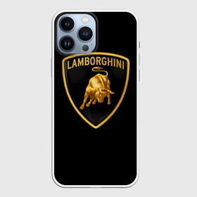 Чехол для iPhone 13 Pro Max с принтом Lamborghini в Санкт-Петербурге,  |  | Тематика изображения на принте: bull | gold lamborghini sign | lamborghini | lamborghini lettering | lamborghini print | lamborghini sign | бык | знак ламборджини | золотой знак ламборджини | ламборджини | надпись ламборджини | принт ламборджини