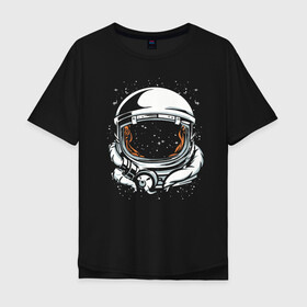 Мужская футболка хлопок Oversize с принтом Шлем астронавта  в Санкт-Петербурге, 100% хлопок | свободный крой, круглый ворот, “спинка” длиннее передней части | astronaut | cosmos | galaxy | helmet | nasa | roscosmos | roskosmos | soul | space | spaceman | spacesuit | stars | suit | universe | астронавт | вселенная | галактика | душа | звезды | космонавт | космос | мистика | наса | одиночество | рос