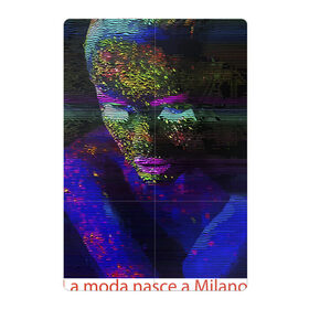 Магнитный плакат 2Х3 с принтом Мода рождается в Милане в Санкт-Петербурге, Полимерный материал с магнитным слоем | 6 деталей размером 9*9 см | color | face | fashion | glitch | italy | milano | vanguard | авангард | глитч | италия | лицо | милан | мода