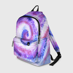 Рюкзак 3D с принтом TIE-DYE PURPLE в Санкт-Петербурге, 100% полиэстер | лямки с регулируемой длиной, сверху петелька, чтобы рюкзак можно было повесить на вешалку. Основное отделение закрывается на молнию, как и внешний карман. Внутри два дополнительных кармана, один из которых закрывается на молнию. По бокам два дополнительных кармашка | dye | multicolor | tie | trend | акварель | брызги | градиент | дай | колор | краски | красочная | мульти | потёки | пятна | радуга | радужная | тай | тайдай | текстура | тренд | хиппи