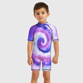 Детский купальный костюм 3D с принтом TIE-DYE PURPLE в Санкт-Петербурге, Полиэстер 85%, Спандекс 15% | застежка на молнии на спине | dye | multicolor | tie | trend | акварель | брызги | градиент | дай | колор | краски | красочная | мульти | потёки | пятна | радуга | радужная | тай | тайдай | текстура | тренд | хиппи