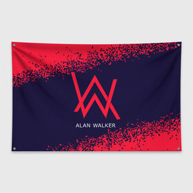 Флаг-баннер с принтом ALAN WALKER / АЛАН УОКЕР в Санкт-Петербурге, 100% полиэстер | размер 67 х 109 см, плотность ткани — 95 г/м2; по краям флага есть четыре люверса для крепления | alan | faded | house | logo | music | walker | алан | вокер | волкер | диджей | лого | логотип | логотипы | музыка | музыкант | символ | символы | танцеальная | уокер | хаус | электронная