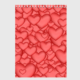 Скетчбук с принтом Сердечки в Санкт-Петербурге, 100% бумага
 | 48 листов, плотность листов — 100 г/м2, плотность картонной обложки — 250 г/м2. Листы скреплены сверху удобной пружинной спиралью | love | любовь | сердечки | сердце