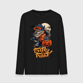 Мужской лонгслив хлопок с принтом Trick or treat. Хэллоуин в Санкт-Петербурге, 100% хлопок |  | Тематика изображения на принте: halloween | helloween | trick or treat | монстры | приколы | тыква | ужасы | хеллоуин | хэллоуин