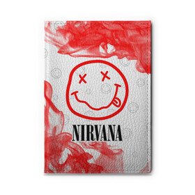 Обложка для автодокументов с принтом NIRVANA / НИРВАНА в Санкт-Петербурге, натуральная кожа |  размер 19,9*13 см; внутри 4 больших “конверта” для документов и один маленький отдел — туда идеально встанут права | band | cobain | face | kurt | logo | music | nirvana | rock | rocknroll | группа | кобейн | курт | лого | логотип | музыка | музыкальная | нирвана | рожица | рок | рокнролл | символ