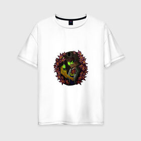 Женская футболка хлопок Oversize с принтом The virus 19-2 в Санкт-Петербурге, 100% хлопок | свободный крой, круглый ворот, спущенный рукав, длина до линии бедер
 | covid 19 | doctor | вакцина | коронавирус | сидим дома