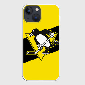 Чехол для iPhone 13 mini с принтом Питтсбург Пингвинз в Санкт-Петербурге,  |  | hockey | nhl | penguins | pittsburg | pittsburgh | pittsburgh penguins | usa | нхл | пингвинз | питтсбург | питтсбург пингвинз | спорт | сша | хоккей | шайба