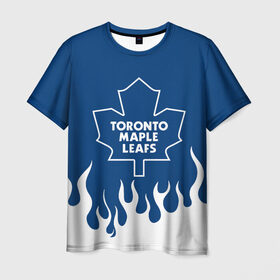 Мужская футболка 3D с принтом Торонто Мейпл Лифс в Санкт-Петербурге, 100% полиэфир | прямой крой, круглый вырез горловины, длина до линии бедер | hockey | maple leafs | nhl | toronto | toronto maple leafs | usa | мейпл лифс | нхл | спорт | сша | торонто | торонто мейпл лифс | хоккей | шайба