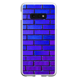 Чехол для Samsung S10E с принтом Brick в Санкт-Петербурге, Силикон | Область печати: задняя сторона чехла, без боковых панелей | blue | brick | purple | texture | wall | кирпич | кирпичный | синий | стена | текстура | фиолетовый