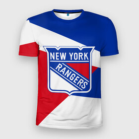 Мужская футболка 3D спортивная с принтом Нью-Йорк Рейнджерс в Санкт-Петербурге, 100% полиэстер с улучшенными характеристиками | приталенный силуэт, круглая горловина, широкие плечи, сужается к линии бедра | Тематика изображения на принте: hockey | new york | new york rangers | nhl | rangers | usa | нхл | нью йорк | нью йорк рейнджерс | рейнджерс | спорт | сша | хоккей | шайба