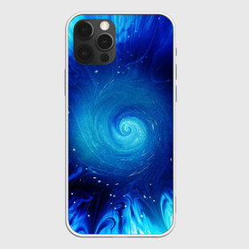 Чехол для iPhone 12 Pro Max с принтом Водоворот в Санкт-Петербурге, Силикон |  | abstraction | fractal | whirlpool | абстракция | синий цвет.