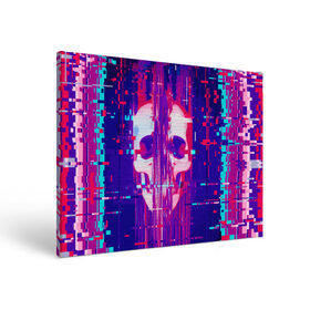 Холст прямоугольный с принтом Skull glitch в Санкт-Петербурге, 100% ПВХ |  | color | fashion | glitch | jaw | skull | vanguard | авангард | глитч | мода | пасть | цвет | череп