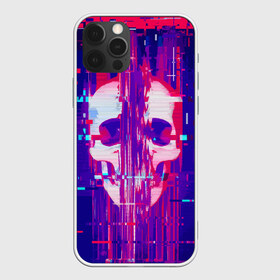 Чехол для iPhone 12 Pro Max с принтом Skull glitch в Санкт-Петербурге, Силикон |  | color | fashion | glitch | jaw | skull | vanguard | авангард | глитч | мода | пасть | цвет | череп