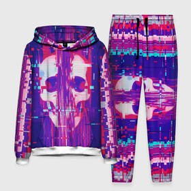 Мужской костюм 3D (с толстовкой) с принтом Skull glitch в Санкт-Петербурге,  |  | color | fashion | glitch | jaw | skull | vanguard | авангард | глитч | мода | пасть | цвет | череп