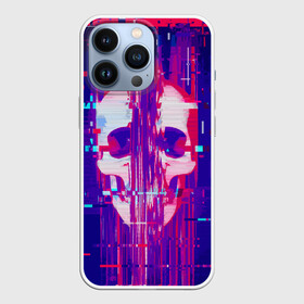 Чехол для iPhone 13 Pro с принтом Skull glitch в Санкт-Петербурге,  |  | color | fashion | glitch | jaw | skull | vanguard | авангард | глитч | мода | пасть | цвет | череп