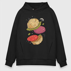 Мужское худи Oversize хлопок с принтом Луна бургер в Санкт-Петербурге, френч-терри — 70% хлопок, 30% полиэстер. Мягкий теплый начес внутри —100% хлопок | боковые карманы, эластичные манжеты и нижняя кромка, капюшон на магнитной кнопке | burger | food | funny | galaxy | hamburger | illustration | joke | moon | planet | space | start | булочки | в разрезе | галактика | гамбургер | гриль | еда | звезды | иллюстрация | космос | котлета | лист | оливки | планета | прикол | разрез | 