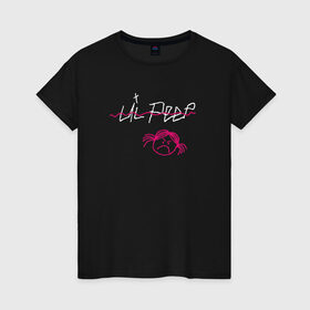 Женская футболка хлопок с принтом LIL PEEP (front & back) в Санкт-Петербурге, 100% хлопок | прямой крой, круглый вырез горловины, длина до линии бедер, слегка спущенное плечо | lil peep | lil peep art | logo lil peep | love | rap | альбомы | лил пип | лове | лого | логтип | любовь | музыка | музыкант | паук | певец | рэп | рэпер | скорпион