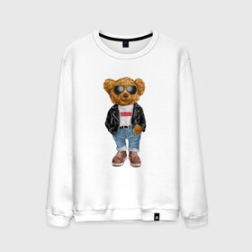 Мужской свитшот хлопок с принтом Медведь модный в Санкт-Петербурге, 100% хлопок |  | арт | животные | картинка | медведь | медвежонок | мишка | мода | модные | про медвежонка | рисунок