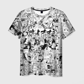 Мужская футболка 3D с принтом Fairy Tail в Санкт-Петербурге, 100% полиэфир | прямой крой, круглый вырез горловины, длина до линии бедер | fairy tail | аниме | грей | легенда о хвосте феи | люси | манга | нацу | сказка о хвосте феи | хвост феи | хэппи | эрза